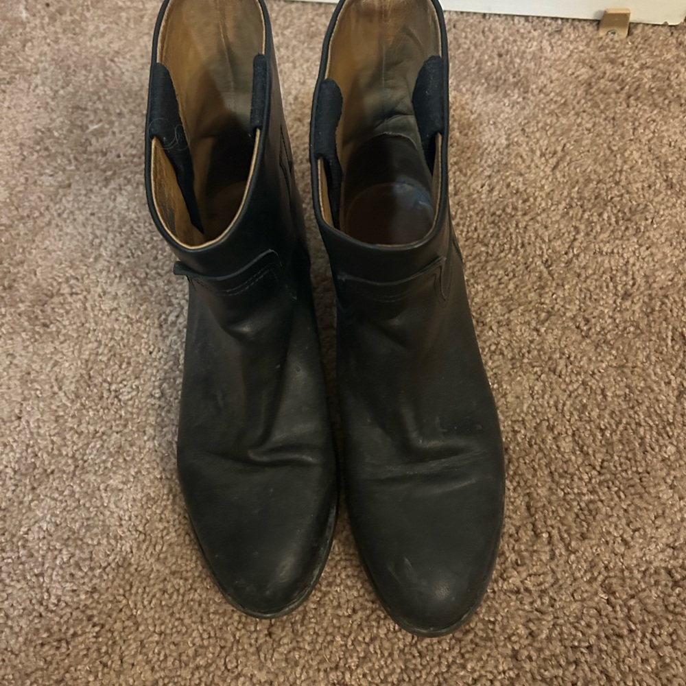 rag & bone Black Leather Ankle Boots